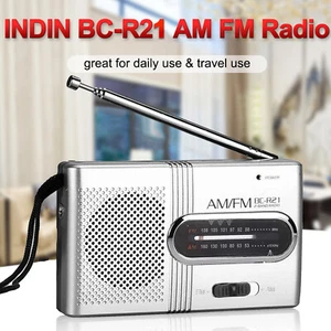 Portable AM/FM Receiver Mini Radio Slim Pocket Compact Portable Small Radio H4H9 - Picture 1 of 12
