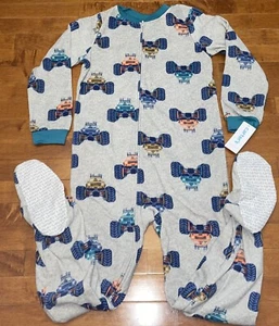 Carter’s Boys Monster Truck Footed Pajamas One Piece New Size 10 - Picture 1 of 3