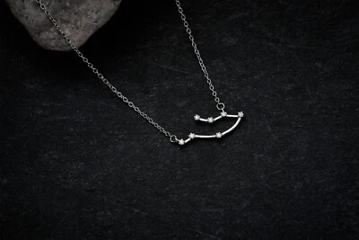 Collar de plata enchapado en rodio Géminis del zodiaco - ¡Dale sus estrellas! - NUEVO EN CAJA Foto 1 de 4