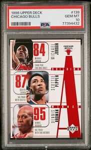 1996 Upper Deck Chicago Bulls #139 PSA 10 Michael Jordan,  Pippen, Rodman