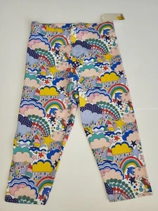 Mini Boden Cropped Fun Leggings size 7-8 weather clouds rainbow NWT - Picture 1 of 2