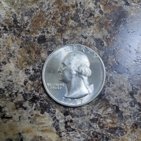 1947 S 25C WASHINGTON UNC 90% SILVER  QUARTER ITEM CC-3 BEAUTIFUL CONDITION READ Cover