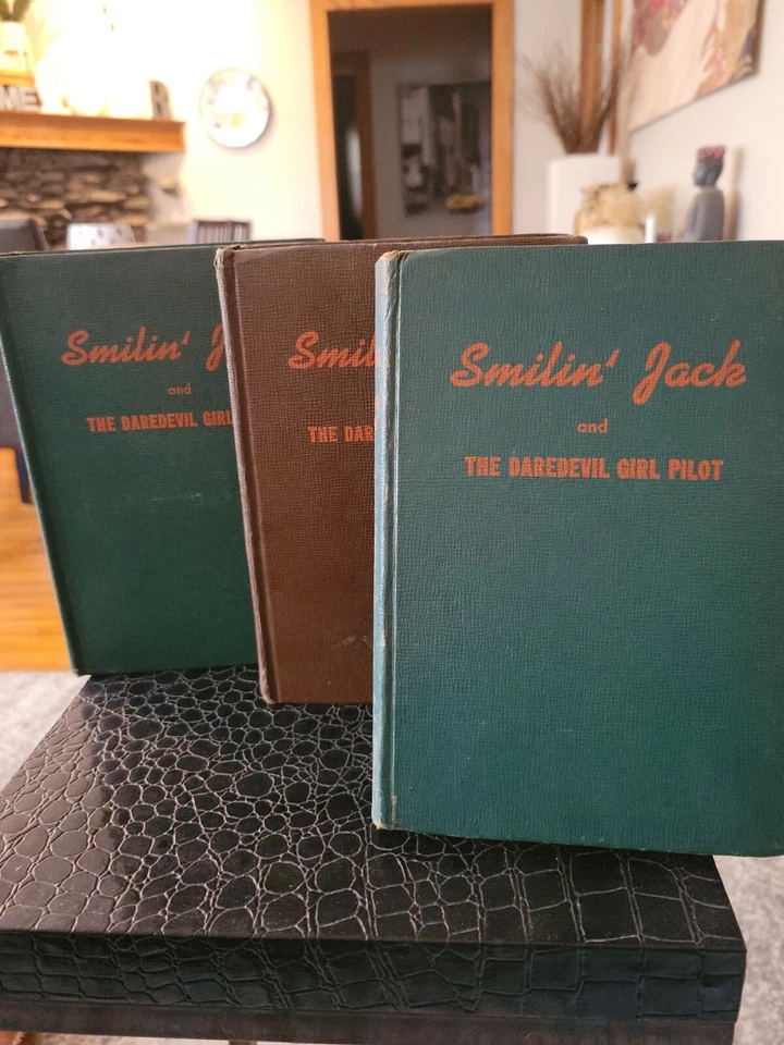 Smilin' Jack and the Daredevil Girl Pilot (lot of 3) HC VG 1942 vintage books - Image 1 of 4