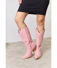 Pink Embellished Knee High Cowboy Boots| Traditional Pink Cowboy Boots