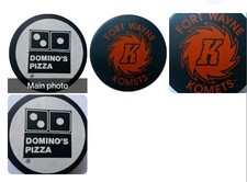 FORT WAYNE KOMETS VINTAGE HOCKEY PUCK - 🇨🇿 OFFICIAL DOMINO'S 🍕 PIZZA SPONSOR 