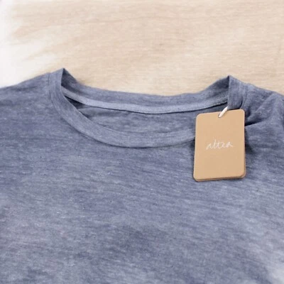 Altea 全新带标签休闲短袖 T 恤尺寸 2XL 美国蓝色扎染亚麻混纺 — 第 1/4 张图片