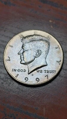 1997 D Kennedy Half Dollar 50C Gem BU with pretty Toning                    S836 - Image 1 of 4