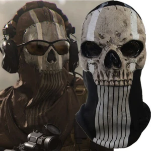 Latex Headgear Horror Party Full Mask Face Costume Unisex Halloween Skull Ghost - Picture 1 of 11
