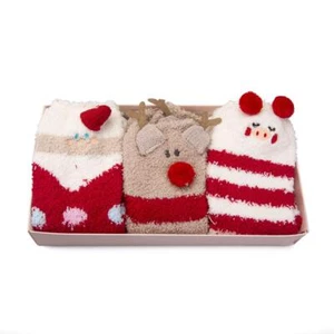 Christmas Fuzzy Socks for Girls - 3 Pairs of Women Cabin Slipper Socks Cute A... - Picture 1 of 7