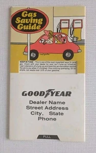 Vintage 1979 Gas Savings Guide Goodyear Tire Dealers Salesman Sample - Picture 1 of 3