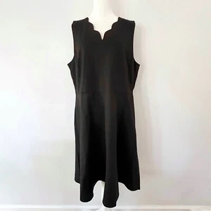 Talbots überbackenes ärmelloses Business Etuikleid Damen 16 dunkel minimalistisch Arbeit - Bild 1 von 5