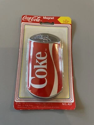 Calamita frigo lattina coca cola vintage 1985 da collezione #437 in confezione - Immagine 1 di 3