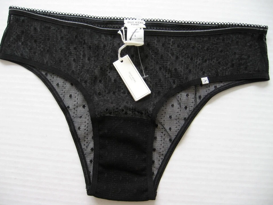 A67CH Gilly Hicks Sydney por Abercrombie NUEVA Cintura Picot Malla Transparente Descarada Foto 1 de 1