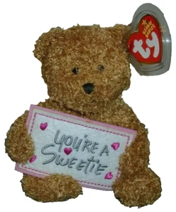 Ty Beanie Baby - YOU'RE A SWEETIE the Bear (Greetings Collection)(5.5 Inch) MWMT - Picture 1 of 7