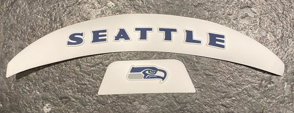 Seattle Seahawks parachoques delanteros y traseros 3D Riddell Speed Flex casco Russell Wilson Foto 1 de 1