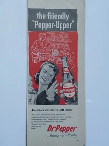 1957 vintage Dr pepper print ad. The friendly pepper upper - Picture 1 of 1