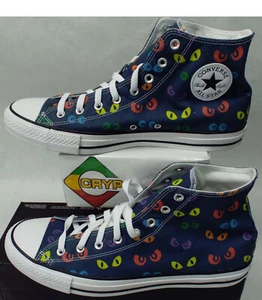 New Halloween Mens 13 Converse CTAS HI Spooky Eyes Black Shoes MSRP$75 A02380C - Picture 1 of 5