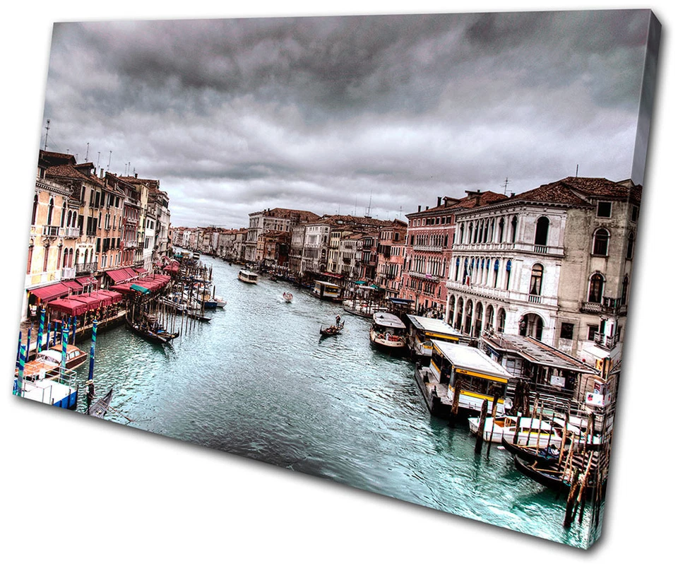 City Venice Italy  SINGLE CANVAS WALL ART Picture Print VA - Image 1 of 1