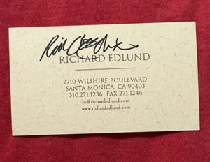 Biglietto da visita autografo Richard Edlund 1977 STAR WARS CINEMATOGRAFO - Foto 1 di 1