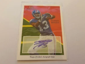 2009 Topps Chicle Ramses Barden Autograph Card. New York Giants - Bild 1 von 1
