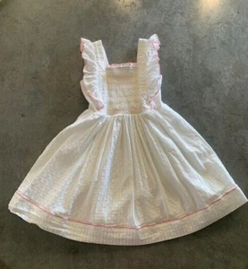Girls David Jones Ruffle Dress Cotton White size 5 - Picture 1 of 5