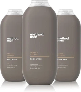 Men, Cedar + Cypress Body Wash, 18oz, 3 pack, Packaging May Vary FAST & FREE-AU - Picture 1 of 8