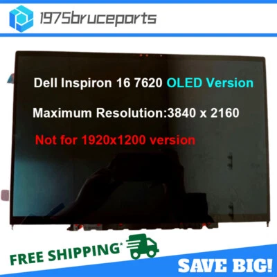 16" Substitui "Tela de toque LCD" OLED "Para Dell Inspiron 7620 WQUXGA 5KWCJ 05KWCJ - Imagem 1 de 4