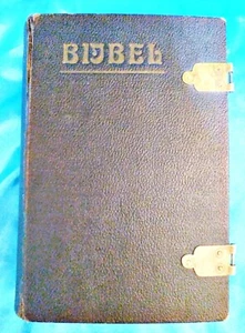 19th Century Vintage Dutch Bible BIJBEL w/ Inscriptions 1800's-1900's Provenance - Picture 1 of 12