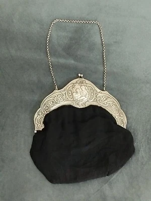 Vintage Silver Plated Angel Purse Bag - Image 1 of 4