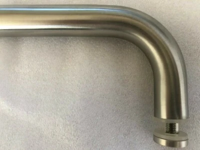 24" Brushed Nickel Shower Glass Door Towel Bar - Pull Handle Frameless Sliding  - Image 1 of 3