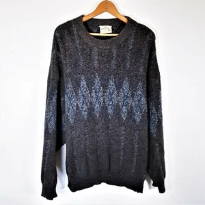 Vintage 70s 80s Gifford Fox Chunky Ribbed Sweater Wool Fleck England Britain XL - Bild 1 von 11
