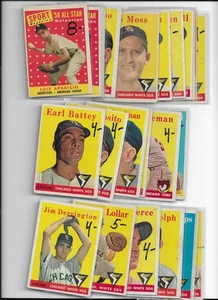 1958 Topps 26 card lot common HOF Stars HIGH #s minor stars lot #4 - Picture 1 of 2