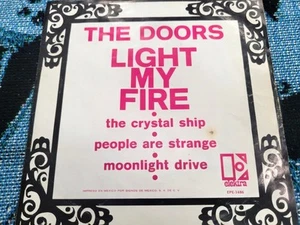 THE DOORS LIGHT MY FIRE EP 7" VINYL 45 MEXICAN IMPORT SINGLE PS VINYL EPE-1486 - Picture 1 of 3
