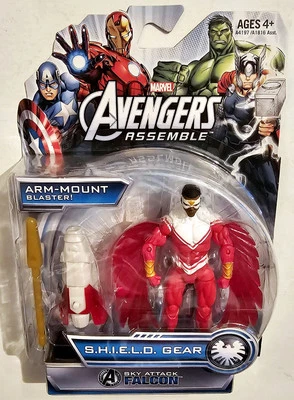 MARVEL AVENGERS ASSEMBLE S.H.I.E.L.D. FIGURA DE ACCIÓN GEAR SKY ATTACK FALCON 3.75" Foto 1 de 4