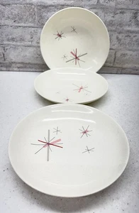 Vintage Harmony House Celeste Star Burst Coupe Bowls Lot Hopscotch Pink MCM 8” - Picture 1 of 6