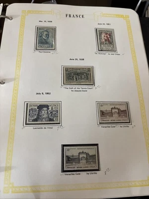 FRANCE 1930s -1960s COLLECTION OF MINT ART STAMPS AND COVERS IN ALBUM 52 Pages - Image 1 of 4