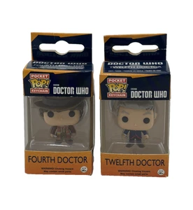 Doctor Who Funko Pop Schlüsselanhänger, Fourth Doctor & Twelfth Doctor NEU - Bild 1 von 7