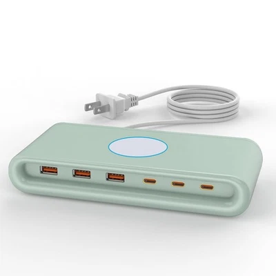 USB Charging Station for Multiple Devices with 6-Ports (Single-Port PD65W and... - Image 1 of 4