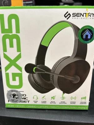 Auriculares Sentry GX35 con micrófono para juegos, trabajo, hogar o escuela Foto 1 de 2