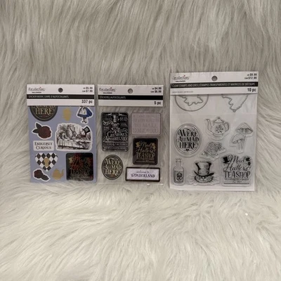Recollections Alice In Wonderland Sticker Book, Sticker Sheet & Clear Stamps - Image 1 of 4