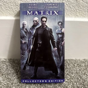 The Matrix VHS 1999 Keanu Reeves Laurence Fishburne Sci-Fi Tested Works Box Wear - Picture 1 of 2