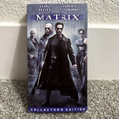 The Matrix VHS 1999 Keanu Reeves Laurence Fishburne Sci-Fi Tested Works Box Wear - Image 1 of 2