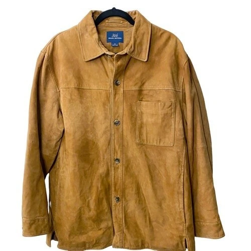 346 Brooks Brothers Chaqueta Gamuza Marrón Talla Mediana Botón Ligera Foto 1 de 1