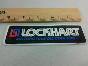 Vintage 80er Lockhart Motorrad Motorcross Ölkühler Racing Aufkleber Metallic Sticker - Bild 1 von 12
