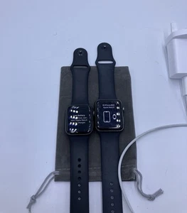2 Apple Watch S 3 42 40 mm Aluminium Case Navy Strap 50M-WR 10-X Glass Locked - Picture 1 of 24