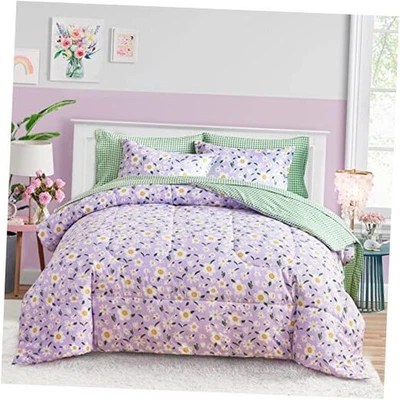  Детская кровать в сумке все сезоны для мальчиков девочек мягкая микрофибра королева фиолетовый цветочный - Изображение 1 из 4