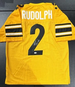 Mason Rudolph Signed Pittsburgh Steelers Custom Jersey Jsa Yellow - Picture 1 of 2