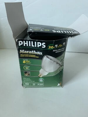 PHILIPS 20W MARATHON ENERGY SAVER REFLECTOR FLOOD BULB PAR38 8000 Hours Life - Image 1 of 4