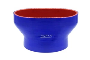 HPS Blue Silicone Oval to Round Coupler 60mm Throttle Body to 3-1/4" Tubing - Picture 1 of 3