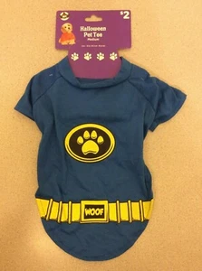 Medium Halloween Costume Dog Pet Shirt Blue Superhero Batman Outfit Clothing - Picture 1 of 3